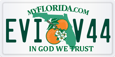 FL license plate EVIV44