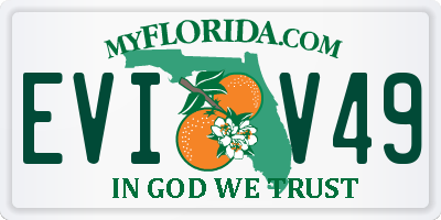FL license plate EVIV49