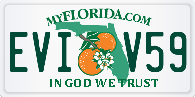 FL license plate EVIV59