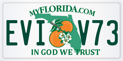 FL license plate EVIV73