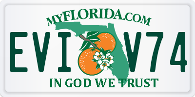 FL license plate EVIV74