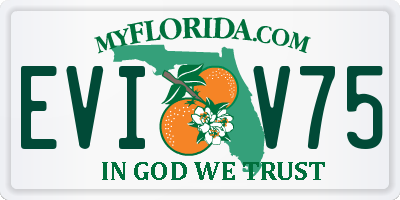 FL license plate EVIV75