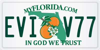 FL license plate EVIV77