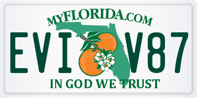FL license plate EVIV87