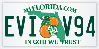 FL license plate EVIV94
