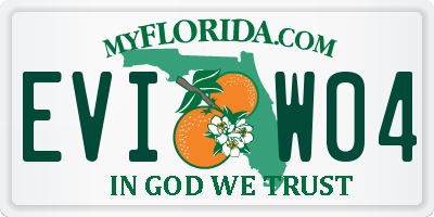 FL license plate EVIW04