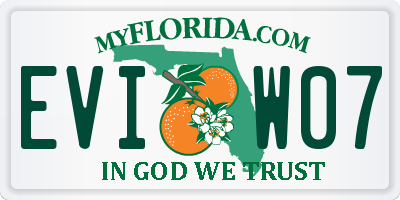 FL license plate EVIW07