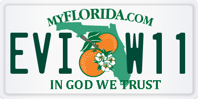 FL license plate EVIW11