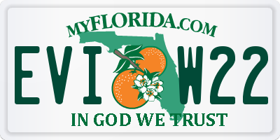 FL license plate EVIW22