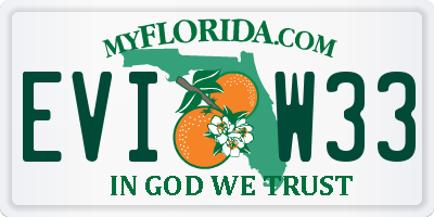 FL license plate EVIW33