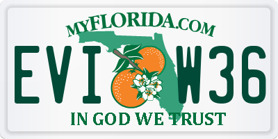 FL license plate EVIW36