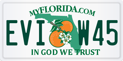 FL license plate EVIW45