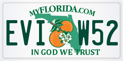 FL license plate EVIW52