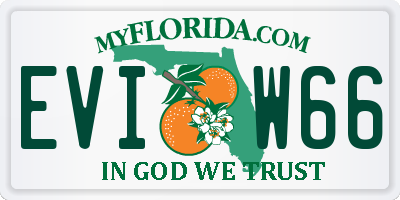 FL license plate EVIW66