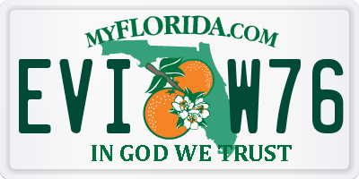 FL license plate EVIW76