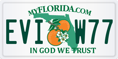 FL license plate EVIW77