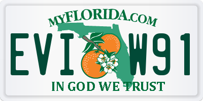 FL license plate EVIW91