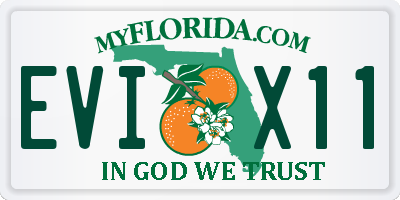 FL license plate EVIX11