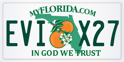 FL license plate EVIX27