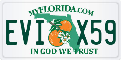 FL license plate EVIX59