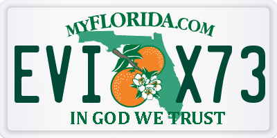FL license plate EVIX73