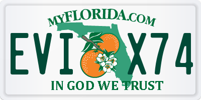 FL license plate EVIX74