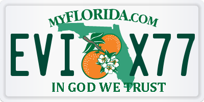FL license plate EVIX77