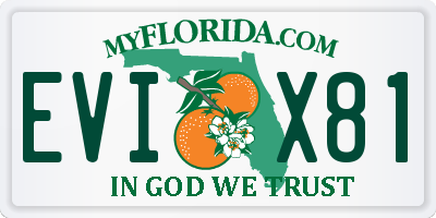 FL license plate EVIX81