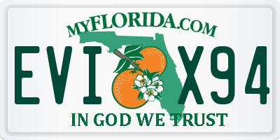 FL license plate EVIX94