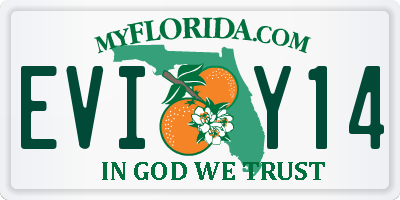 FL license plate EVIY14