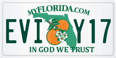 FL license plate EVIY17