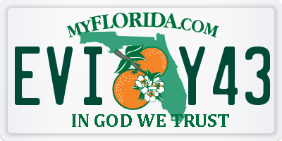 FL license plate EVIY43