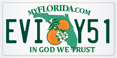 FL license plate EVIY51