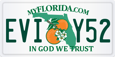 FL license plate EVIY52