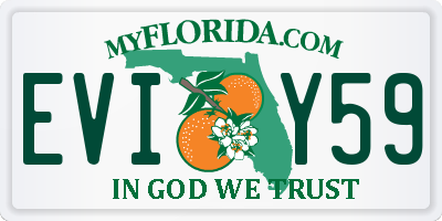 FL license plate EVIY59