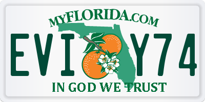 FL license plate EVIY74