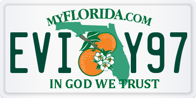 FL license plate EVIY97