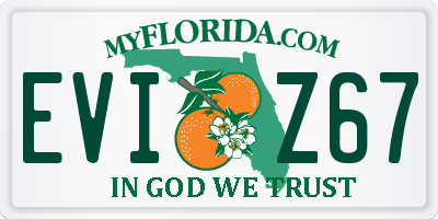 FL license plate EVIZ67
