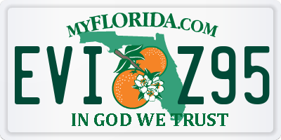 FL license plate EVIZ95