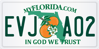 FL license plate EVJA02