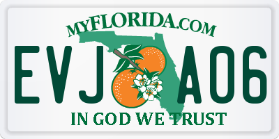 FL license plate EVJA06