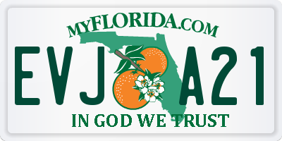 FL license plate EVJA21