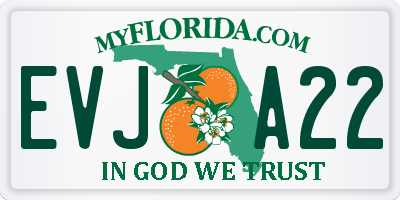 FL license plate EVJA22