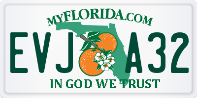 FL license plate EVJA32