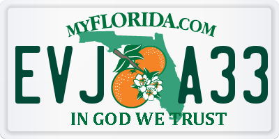 FL license plate EVJA33