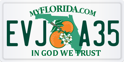 FL license plate EVJA35
