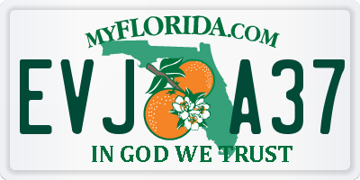 FL license plate EVJA37