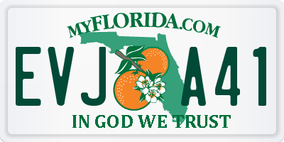 FL license plate EVJA41