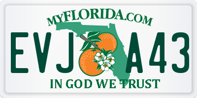 FL license plate EVJA43