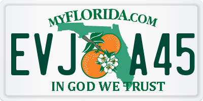 FL license plate EVJA45